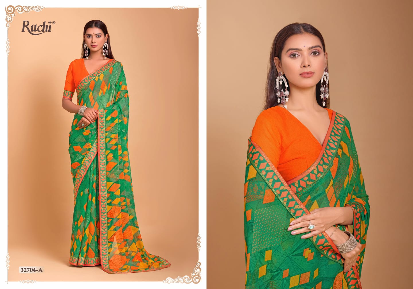Vanilla Vol 7 By Ruchi Digital Printed Chiffon Sarees Wholesale Price In Surat